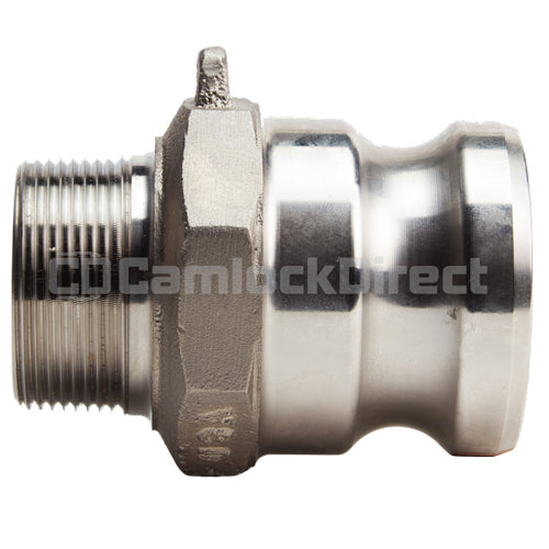 Stainless Steel 2" Camlock Male x 1 1/2" NPT Male (USA)