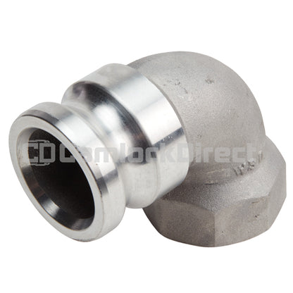 Aluminum 3" Male Camlock x 3" Female NPT 90 Degree Elbow (USA)