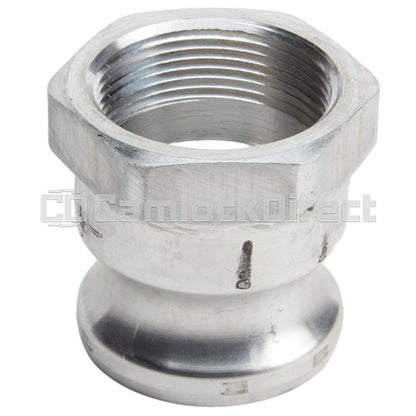 Aluminum 1 1/2" Male Camlock x 1 1/2" Female NPT