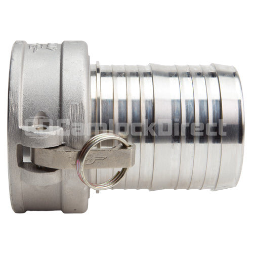 Aluminum 4" Female Camlock to 3" Hose Shank