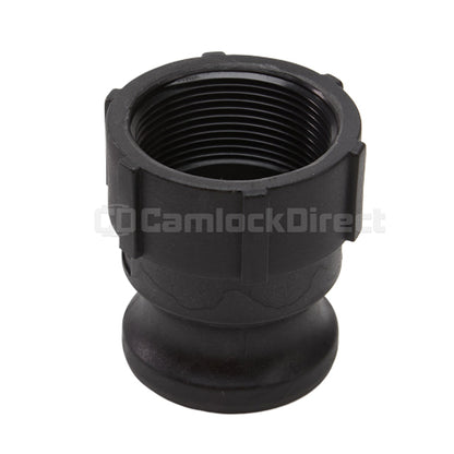 Plastic 1 1/2" Male Camlock x 1 1/2" Female NPT