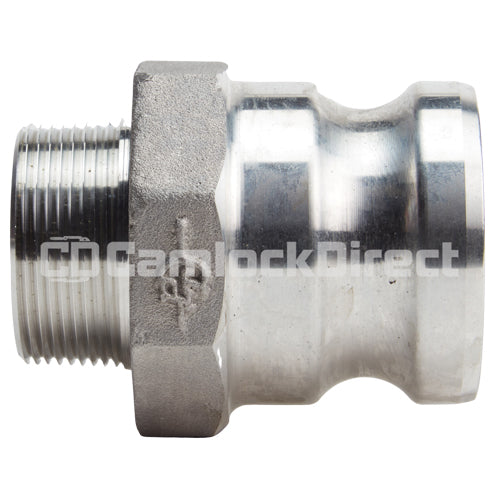 Aluminum 2" Male Camlock x 1 1/2" Male NPT