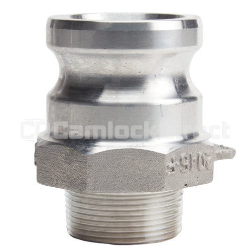 Aluminum 2" Male Camlock x 1 1/2" Male NPT