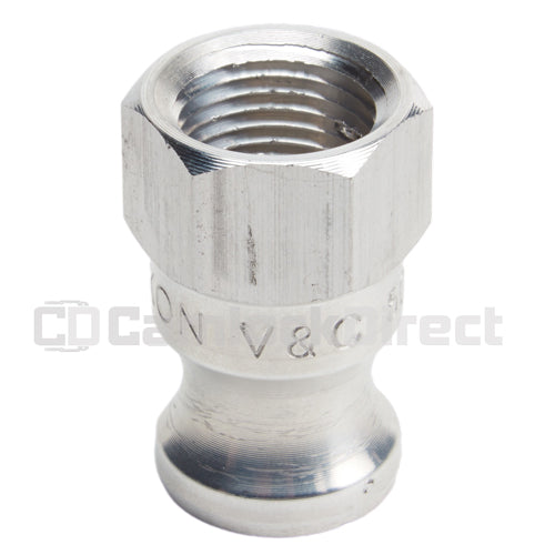 Aluminum 1/2" Male Camlock x 1/2" Female NPT (USA)