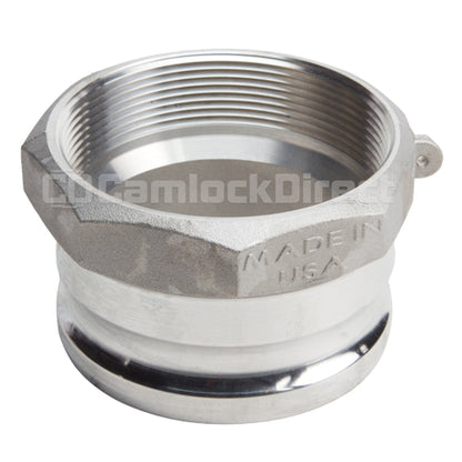 Aluminum 4" Male Camlock x 4" Female NPT (USA)