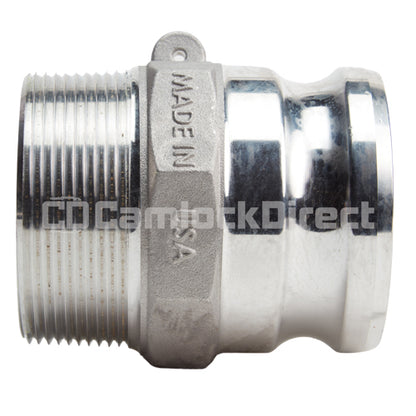 Aluminum 3" Male Camlock x 3" Male NPT (USA)