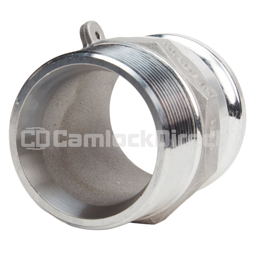 Aluminum 3" Male Camlock x 3" Male NPT (USA)