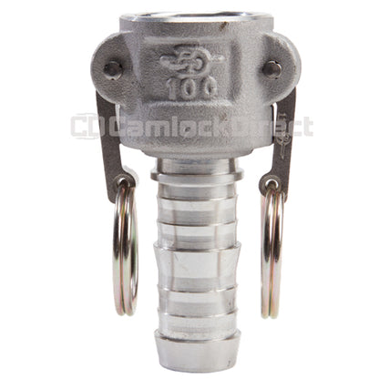 Aluminum 1" Female Camlock to Hose Shank (USA)