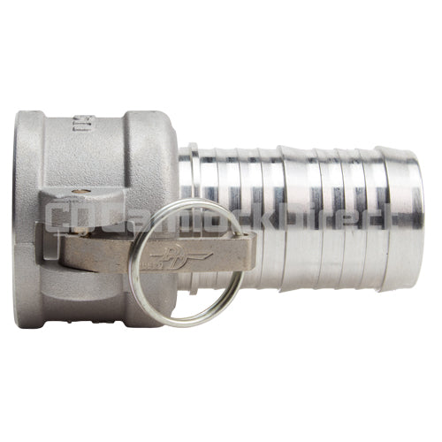 Aluminum 2" Female Camlock to Hose Shank (USA)