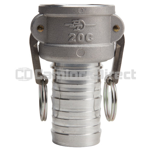 Aluminum 2" Female Camlock to Hose Shank (USA)