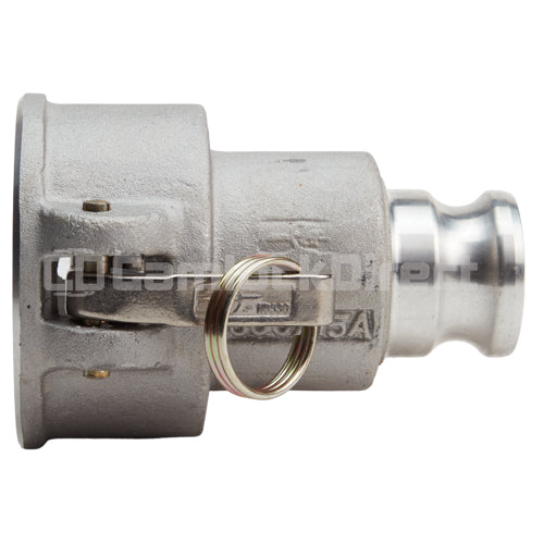 Aluminum 3" Female Camlock x 1 1/2" Male Camlock (USA)