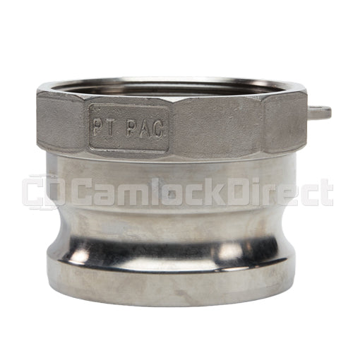 Stainless Steel 3" Male Camlock x 3" Female NPT (USA)