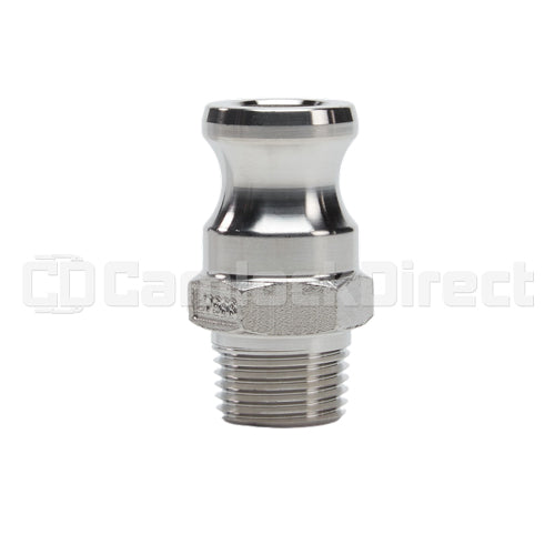 Stainless Steel 1/2" Camlock Male x 1/2" NPT Male (USA)