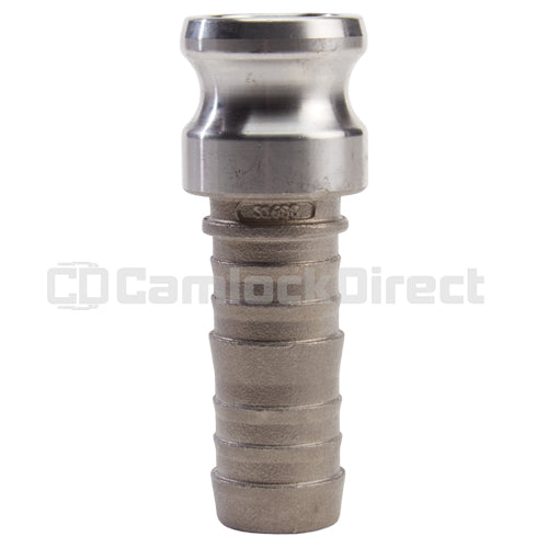 Stainless Steel 1" Male Camlock to Hose Shank (USA)