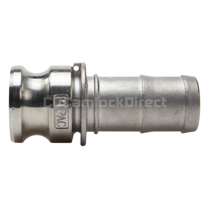 Stainless Steel 1 1/2" Male Camlock to Hose Shank (USA)