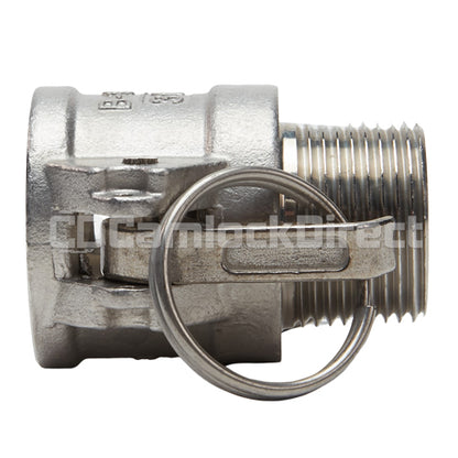 Stainless Steel 1" Female Camlock x 1" Male NPT (USA)