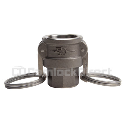 Stainless Steel 3/4" Female Camlock x 3/4" Female NPT (USA)