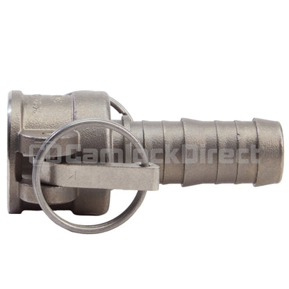 Stainless Steel 1" Female Camlock to Hose Shank (USA)