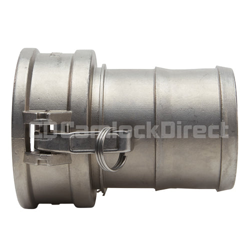 Stainless Steel 6" Female Camlock to Hose Shank (USA)