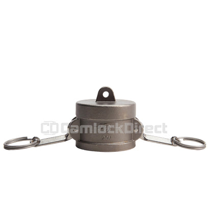 Stainless Steel 2" Camlock Female Dust Cap (USA)