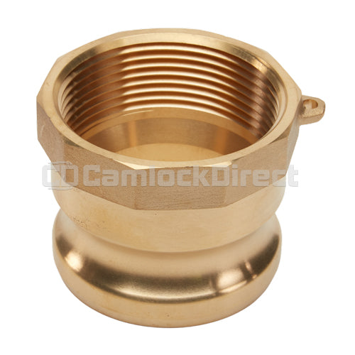 Brass 2 1/2" Male Camlock x 2 1/2" Female NPT (USA)