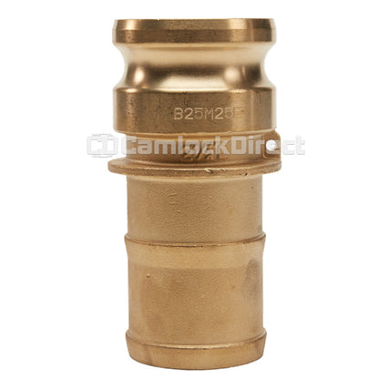 Brass 2 1/2" Male Camlock to Hose Shank (USA)