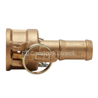 Brass 3/4" Female Camlock to Hose Shank (USA)