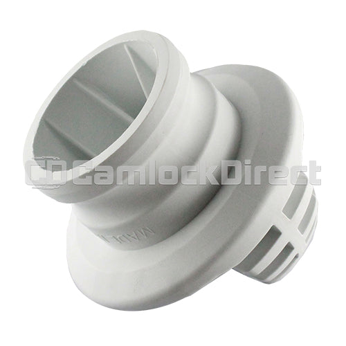 White 2" Food Grade Polypropylene Male Safety Bump Plug