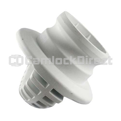 White 3" Food Grade Polypropylene Male Safety Bump Plug