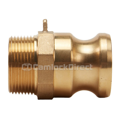 Brass 1 1/4" Male Camlock x 1 1/4" Male NPT (USA)