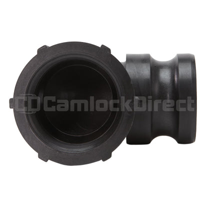 Plastic 2" Male Camlock x 2" Female NPT 90 Degree Elbow