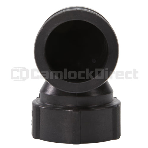 Plastic 2" Male Camlock x 2" Female NPT 90 Degree Elbow