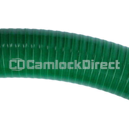 Green 3" x 15' Camlock Suction Hose