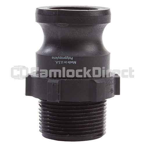 Plastic 1 1/4" Male Camlock x 1 1/4" Male BSP (USA)