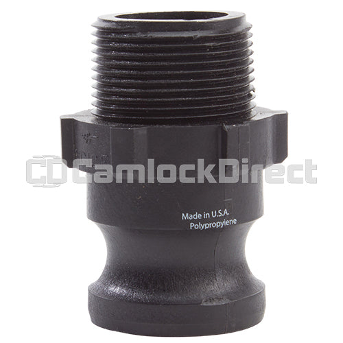 Plastic 1 1/4" Male Camlock x 1 1/4" Male BSP (USA)