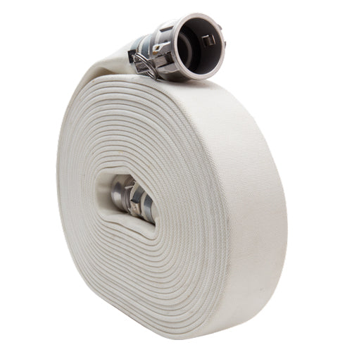 White 2 1/2" x 50' Camlock Double Jacket Mill Hose